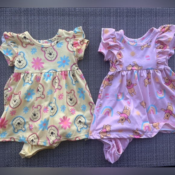 4 Piece Pooh Bear Baby Character Dress and Bloomer Set - Picture 7 of 15